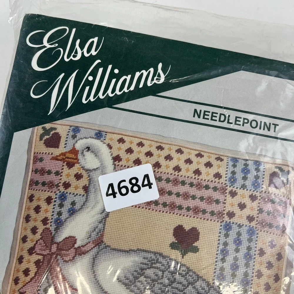 Elsa Williams Needlepoint‎ Pillow Cover 12x12 Multicolor Goose Design Kit